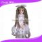 Long deep wave blond doll wigs with baby hair