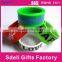 colorful printing custom kid's silicone slap wristband
