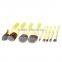 9Pcs Yellow Plastic Handle Best Price Makeup Brush Cosmetic Set