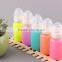 Hot Selling BPA Free Glass Milk Bottle with Colorful silicone sleeve