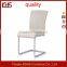 european country style sled shape frame elegant leather dining chair