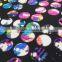 colorful round circle dot on black Spandex print nylon polypropylene price fabric