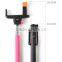 2015 portable extendable handheld wired selfie stick monopod,Monopod Selfie-stick with cable