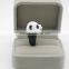 KARASU Designer Unique Handmade Giant Panda Adorable 3D Stereoscopic Animal Finger Ring Party Midi Adjustable Rings for Women