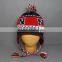 FASHION ACRYLIC KNITTED EARFLAP WINTER HAT INSIDE POLAR FLEECE