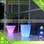 CE&ROHS approved waterproof Glowing plastic pot for flower/flower planter