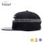 High quality leather brim 3d logo 6 panel snap back cap