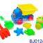 Good quality plastic toy children sand beach toy truck with shovel and molds