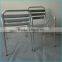 Modern aluminum chair with armrest