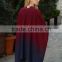 Classic Ombre Style Poncho Subtle Color Oversized Crochet Poncho