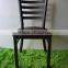 high quality strong durable metal imitated wood dinning chair
