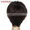 In stock 100% human hair wig, overnight delivery short hair wig at wholesale factory price