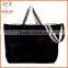 16" Silk- Screen Logo Black Red Jute Tote Shopper Bag With Handles and Shoulder Strap Quality Choice