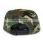 Men's durable military flat short brim 5 panel cap camouflage hat
