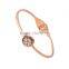 Popular Trendy Women Crystal Lucky Clover Bangle Bracelets Jewelry Party Gift