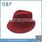 New Style Cheap Black With Red Band Fedora Hat