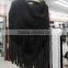 Hot sell high quality mink fur cape with tassel for womrn /mink fur shawl