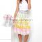 Summer Ladies Sweet Lemonade Pastel Multi Print Midi Skirt Woman Clothes