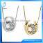 Heart-in-Circle Pendant Necklace with Free 2.00 CTTW Crystal Studs