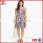 V-neck racerback dress in jersey printing floral dress