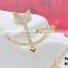 Three colors gold rose gold and rhodium plated bow and arrow Cupid goden arrow love symbol pendant necklace