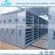 Movable steel book shelves