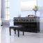Modern Fashion black two drawer high gloss dresser for bedroom