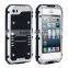Best Waterproof metallic Case for iPhone 5 5S Silver Silicone Shockproof Housing Cover for iPhone
