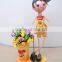 Metal craft garden decoration bike with flower pot
