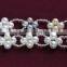 6-7mm potato shape flower bridal elegant crystal beads pearl bracelet wedding