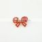Bulk Small Bowknot Crystal Rhinestone Button for Dress Embellishments