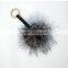 smart colorful key chain fox fur pompoms