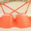 Summer 1/2 cup x-shaped cross straps one piece push up seamless bra wholesale