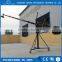 Professional jimmy jib video camera crane with 6m octagonal arms and motorized head