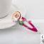 Birthday Gift New Design Pink Girls Hair Accessories Rose Crystal Silver Plated Hair Pin Bridal Wedding Prom HairPins