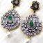 Emerald studded earrings