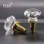 2 1/6 inch bling interior door set octagon shape door hardware glass knobs