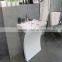 Promoting modern acrylic solid surface Pedestal Wash Basin bathroom sink