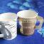 disposable paper cups /single wall paper cup with handel /printed paper cup with handle