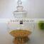 2014 new design blown glass canister with glass lid