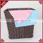 100% Handmade pe Rattan Woven Cloth Laundry Hamper Baskets Wholesale