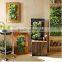 wooden chalkboard wall planter