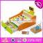 New design interactive pretend play wooden calculator toy cash register for children W10A063