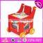 2017 New design funny push cart wooden kids cooking set W10C259