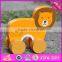 2017 New products kids lion car toy wooden toy plans W04A320