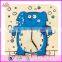 2017 New design preschool wooden toy clocks for toddlers W14K012
