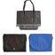 Foldable Zippered Totes Grocery Shopping Bags Bag Black Royal Blue