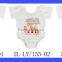 2017 White Short Sleeve Cotton Baby Romper Cute Elk Pattern Infant Rompers