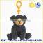 Plush keychain for promotion stuffed small animals cheap black teddy bear keychain promotional