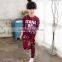 Wholesale hot sale 2pcs spring and autumn cotton girls fleece clothes set,sweater set import from china